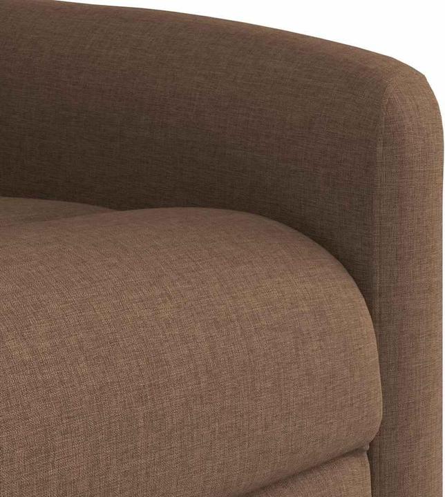 Actual product image vidaXL Massage chair with stand-up aid brown fabric