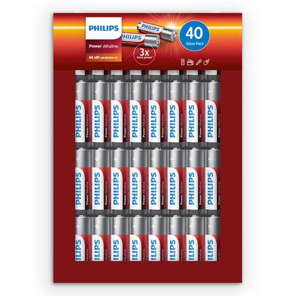 Produktbild Philips 1x40 Power Alkaline AA Batterie Vorteilspack (40 Stk., AA)