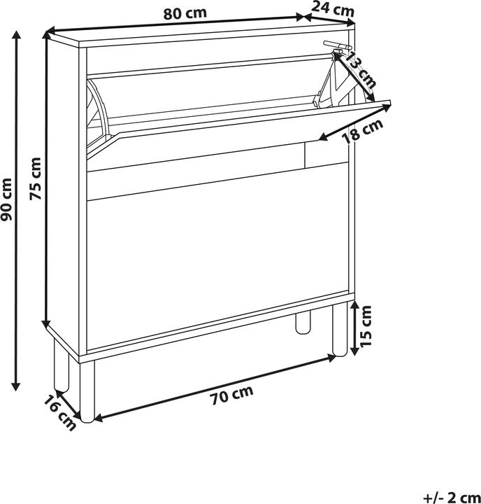 Immagine prodotto Beliani Norris (80 x 24 x 90 cm)