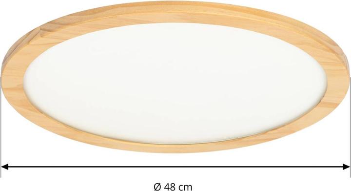 Produktbild Lucande Joren LED-Deckenleuchte rund Holz Ø 48 cm (2170 lm)