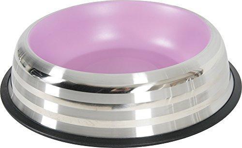 Actual product image Zolux Merenda stainless steel non-slip bowl - 1.85 l pink (1.85 l)