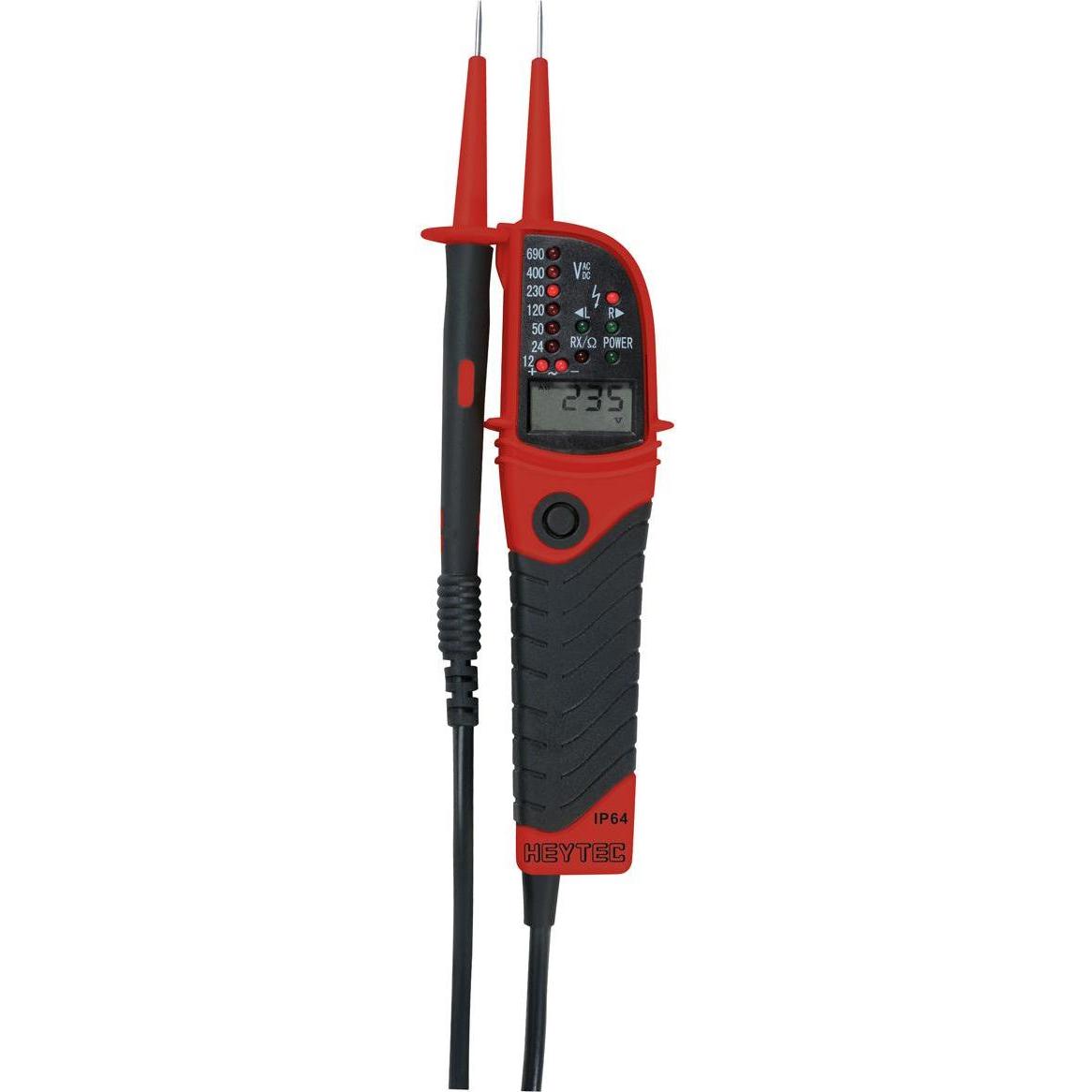 HEYTEC, Multimeter, Zweipoliger Spannungsprüfer mit LED-Licht, 12 - 690 Volt