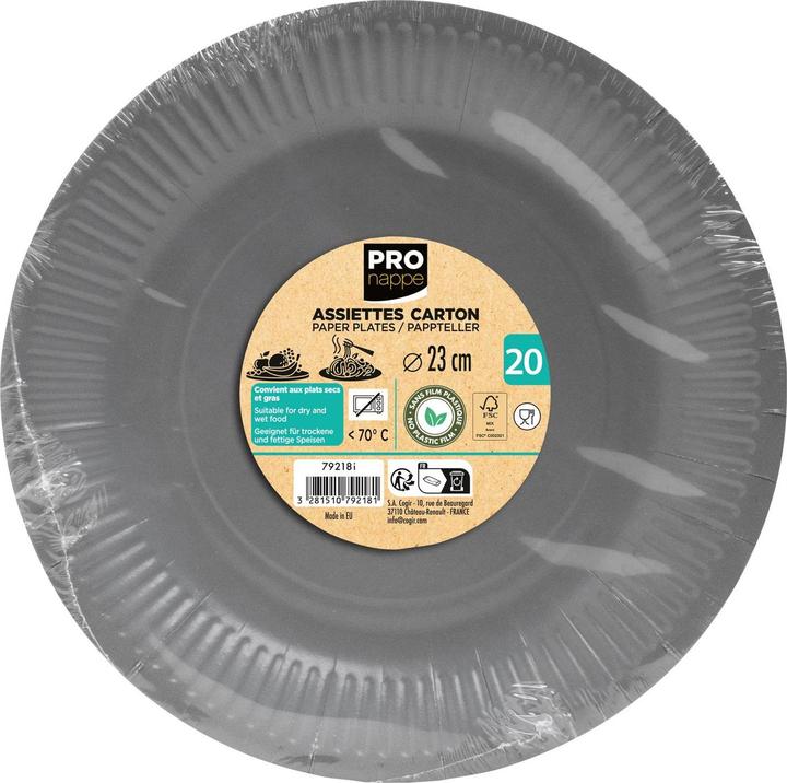 Produktbild PROnappe 20 Pappteller Ø 23,0 cm (23 cm)
