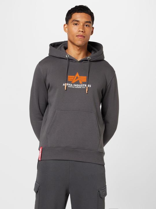 Produktbild Alpha Industries Basic Hoody Rubber Hooded Sweat voor heren Vintage Grey (M)