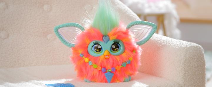 Productafbeelding Furby interactief pluchen speelgoed (oranje) - Italiaanse stemuitvoer (15 cm)