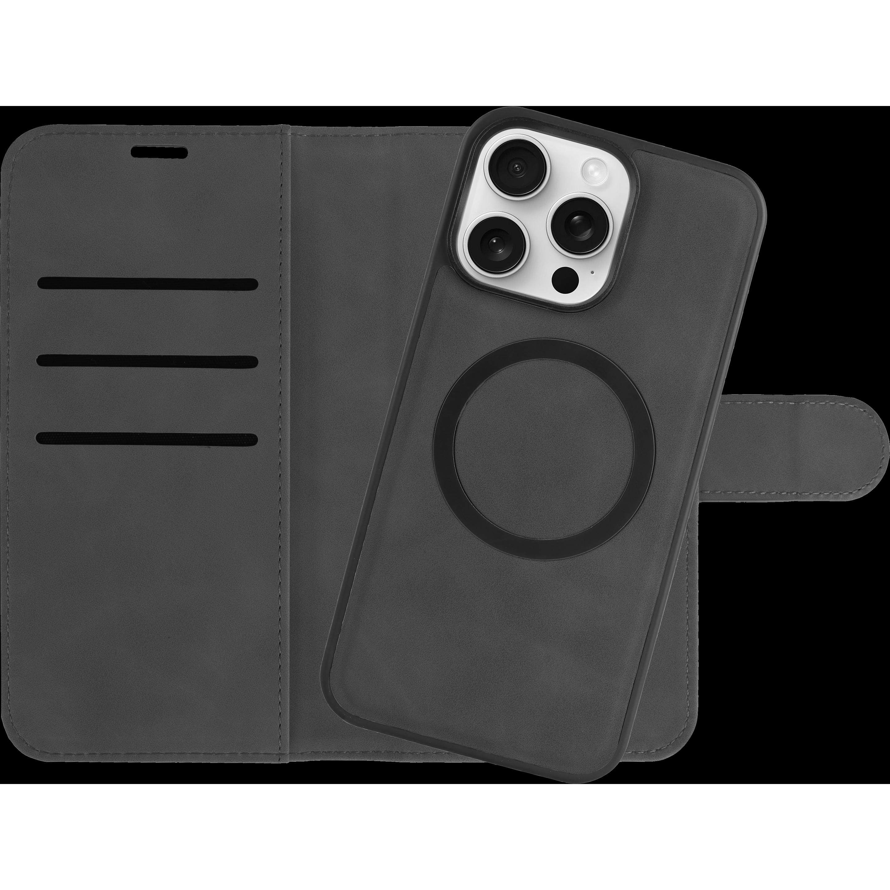 Thumbnail - Cazy Abnehmbare Brieftaschenhülle für iPhone 15 Pro, Abnehmbare Hülle, Magfit, 2-in-1-Design (Apple iPhone 15 Pro), Smar...
