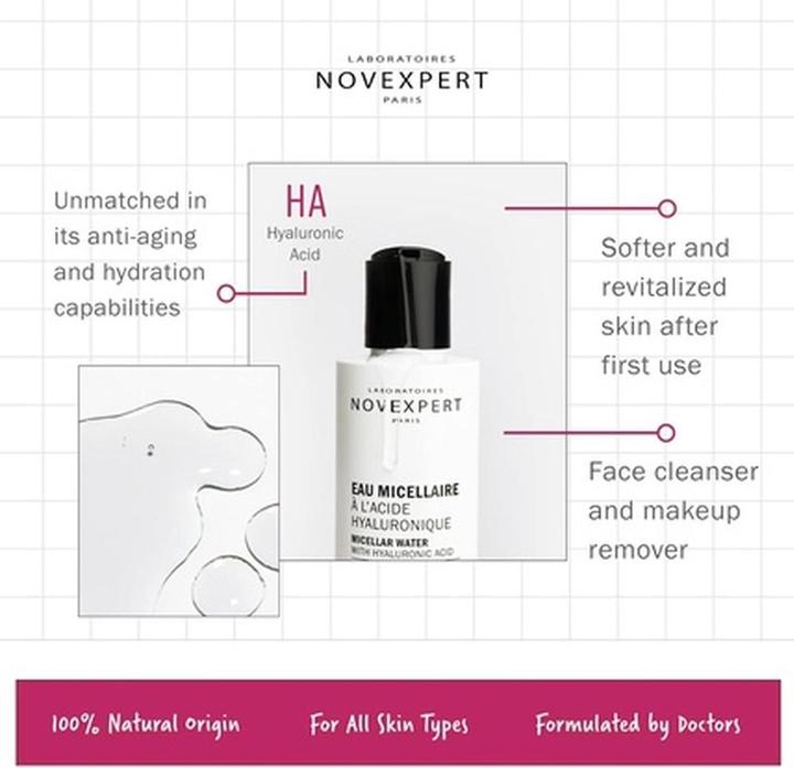 Image du produit Novexpert Eau Micell Acide Hyal (Lait nettoyant, 200 ml)