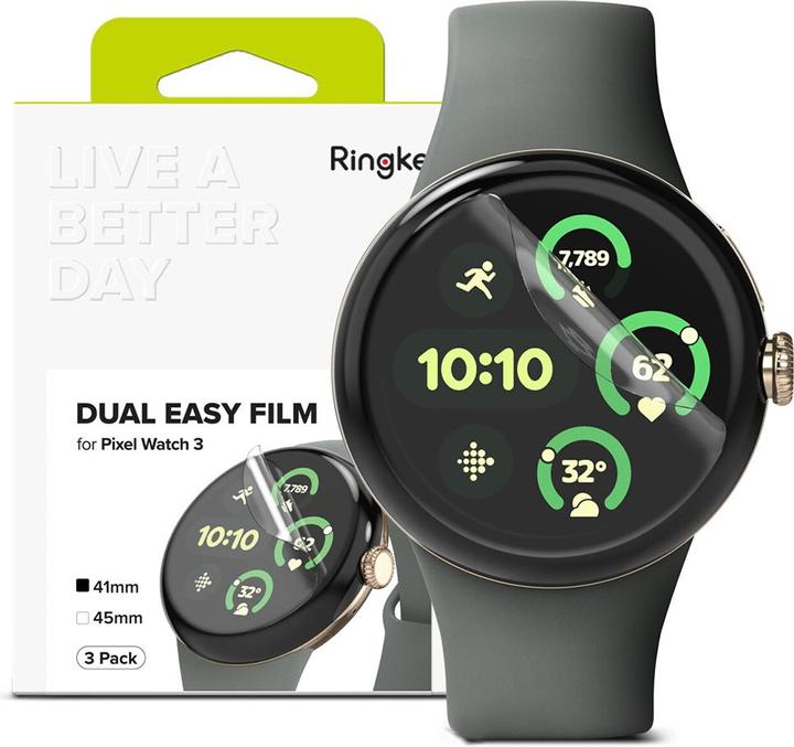 Ringke - Dual Easy Film (3 pack) - Google Pixel Watch 3 41mm - Clear