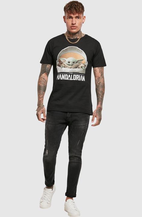 Produktbild Mister Tee Baby Yoda Mandalorian Logo Tee (XS)