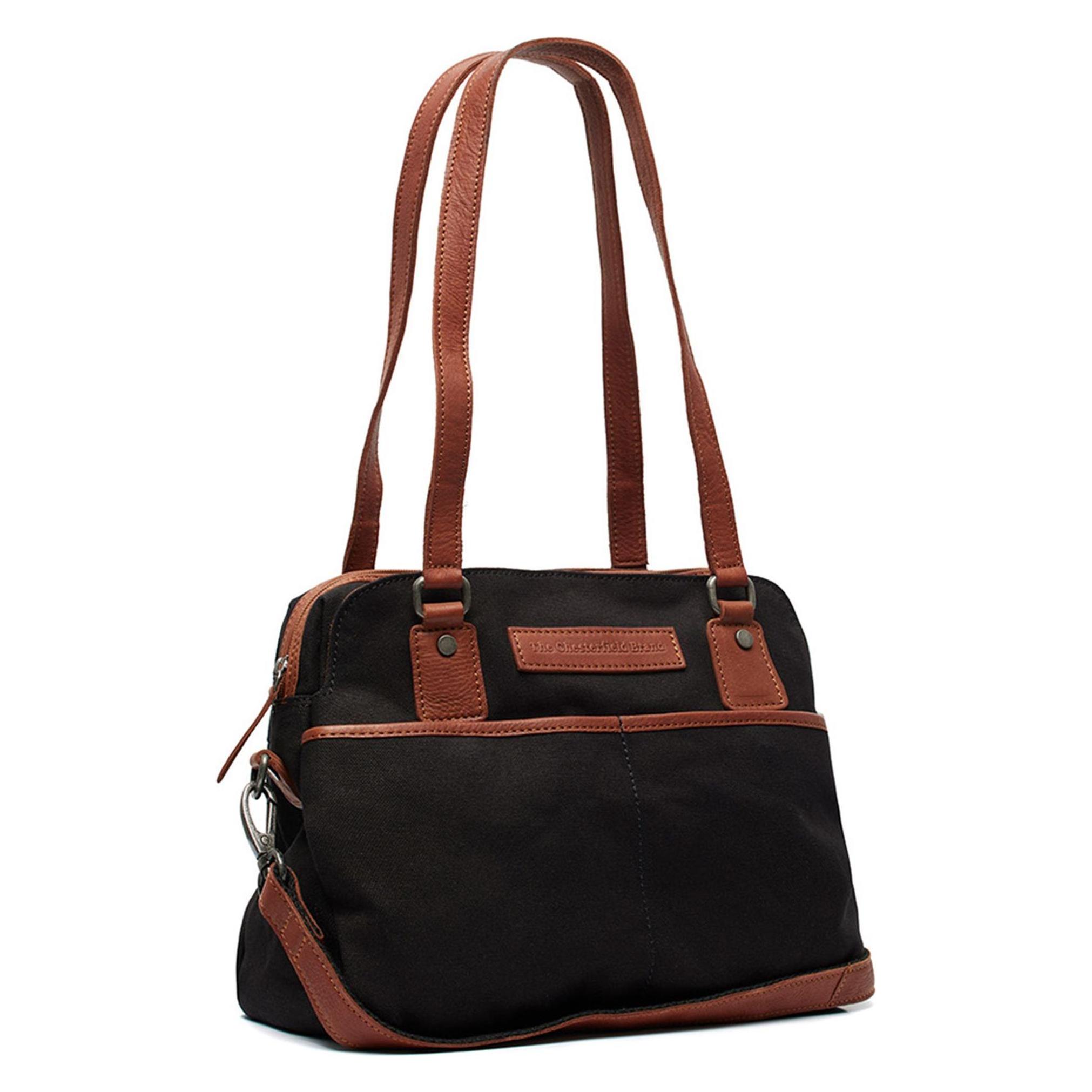 The Chesterfield Brand, Damen, Handtasche, Milora Schultertasche 30 Cm, Schwarz