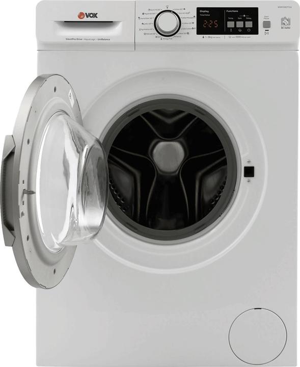 Immagine prodotto Vox Waschmaschine WMI 1080-T15A (A, 8 kg, 1000 o/min, 15 Stück, Inverter) (8 kg, A sinistra)