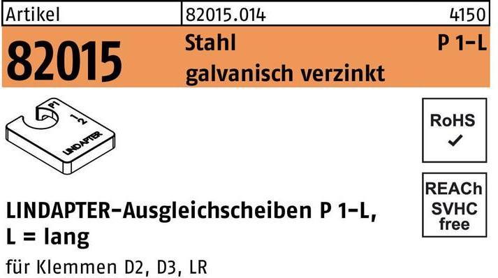 Actual product image Lindapter Shim R 82015 GTW 40 P1 M 16 / 8.0 Galvanised steel