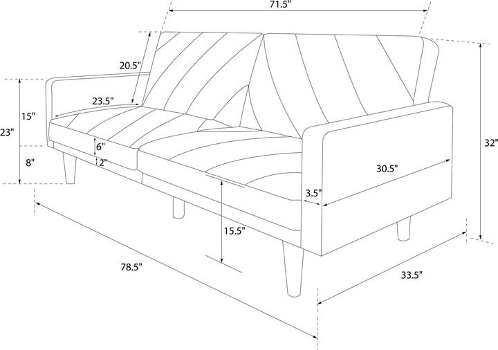 Actual product image DHP Paxson (2 person sofa)