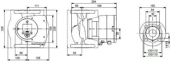 Produktbild Grundfos Elektronisch geregelte Umwlzpumpe MAGNA3 40-60 F 220 mm DN 40 97924646