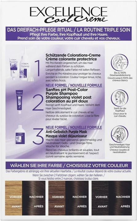 Produktbild L'Oréal Paris Excellence Purple (45600 Ultra Kühles Mittelbraun)