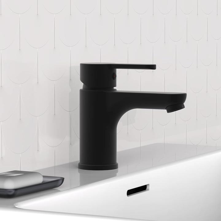 Image du produit Schütte Robinet salle de bain DENVER Robinet de lavabo noir mat Mitigeur 44106