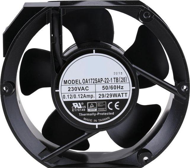Produktbild RS PRO Lüfter 172x172x51mm 230VAC 29W 399,3m³/h (172 mm, 2x)
