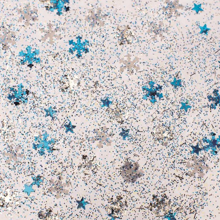 Glorex Glitterglue bottle 53ml "Confetti" Snow bau/silver (53 ml)