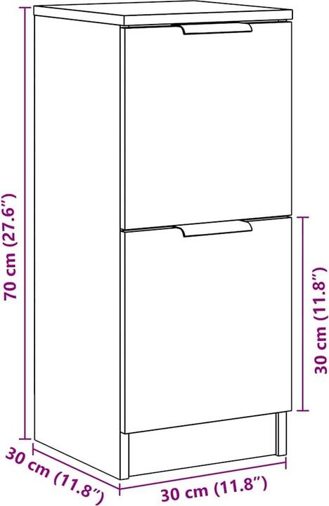 Produktbild vidaXL Sideboard (30 x 30 x 70 cm)