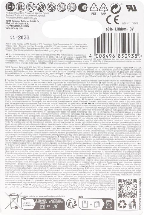 Produktbild Varta Electronics (5 Stk., CR2016, 87 mAh)