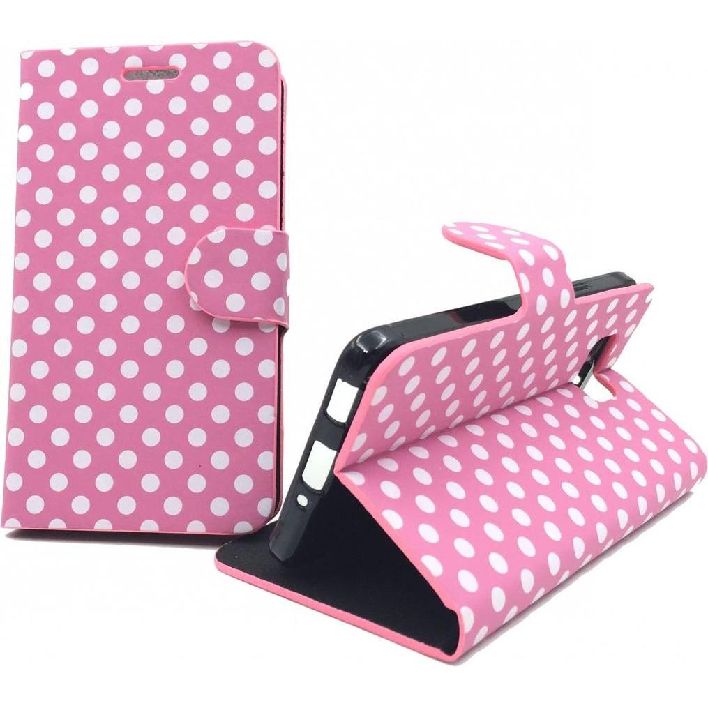 Thumbnail - König Design Schutzhülle Tasche (Flip Quer) für Handy Samsung Galaxy Alpha SM G850F Rosa / Weiss (Samsung Galaxy Alpha),...