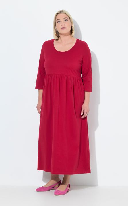 Actual product image Ulla Popken Cotton Knit 3/4 Sleeve Empire Pocket Dress (50, 52)