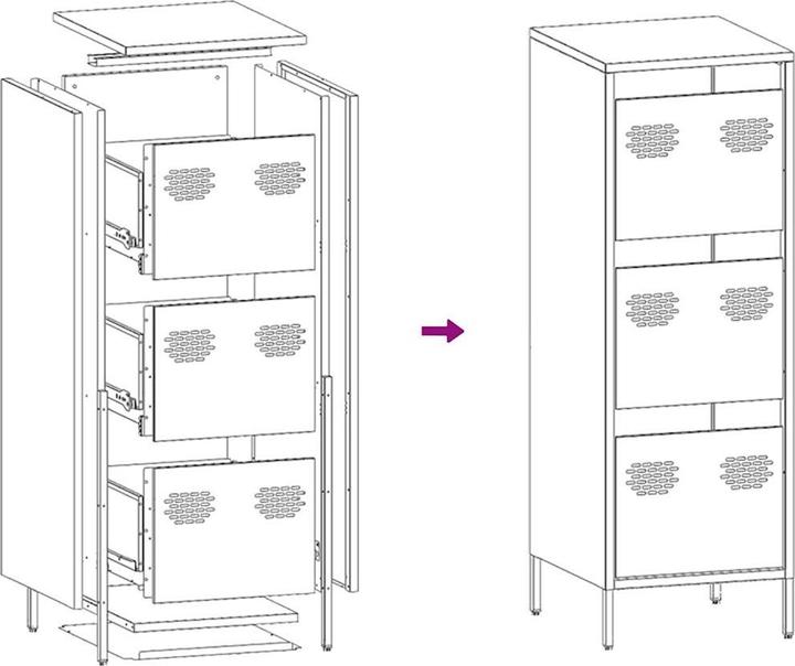 Produktbild vidaXL Highboard (39 x 35 x 103.50 cm)
