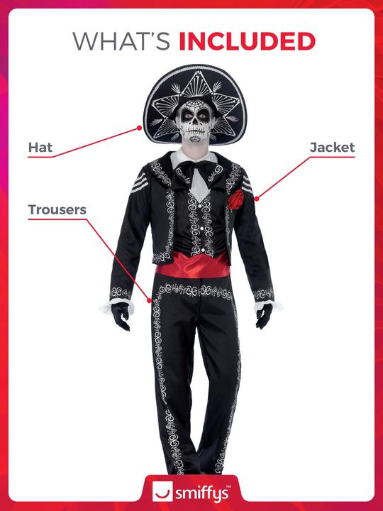 Image du produit Smiffys Journée des morts - Os supérieurs (L)