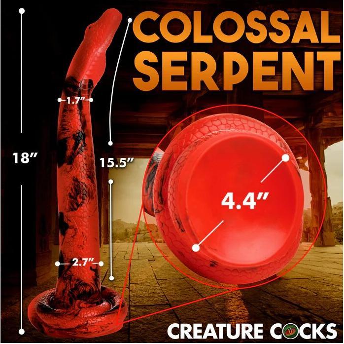 Produktbild Creature Cocks King Cobra - Silicone Dildo - 18" / 45 cm/Black