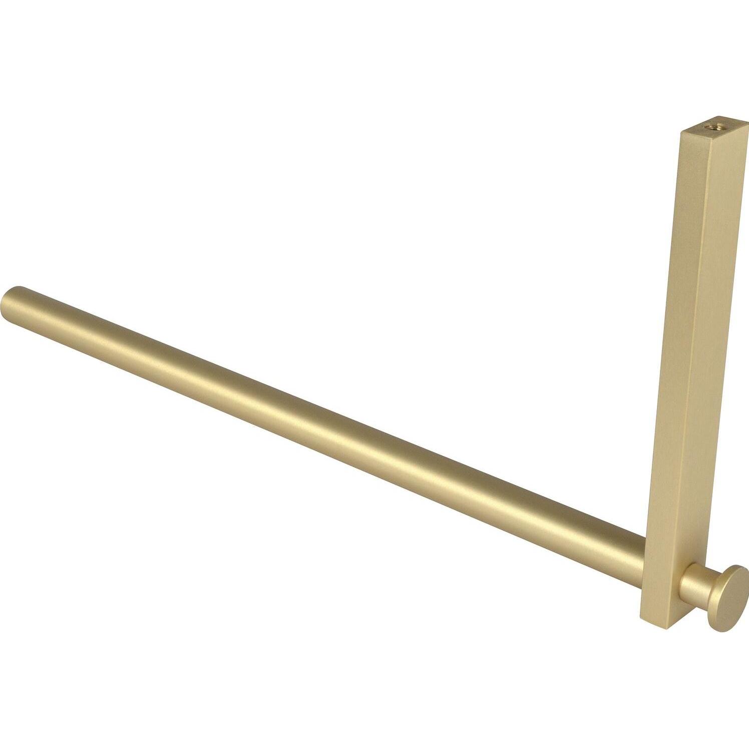 Simausrom, Garderobe + Kleiderhaken, Uvea Garderobenbügel Stange gebogen Breite 320mm Messing matt lackiert