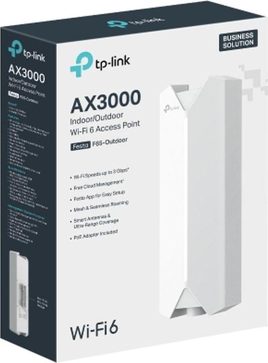 Immagine prodotto TP-Link Festa F65-Outdoor V1 - Punto di accesso - Wi-Fi 6 - Gestito in cloud (2402 Mbit/s)