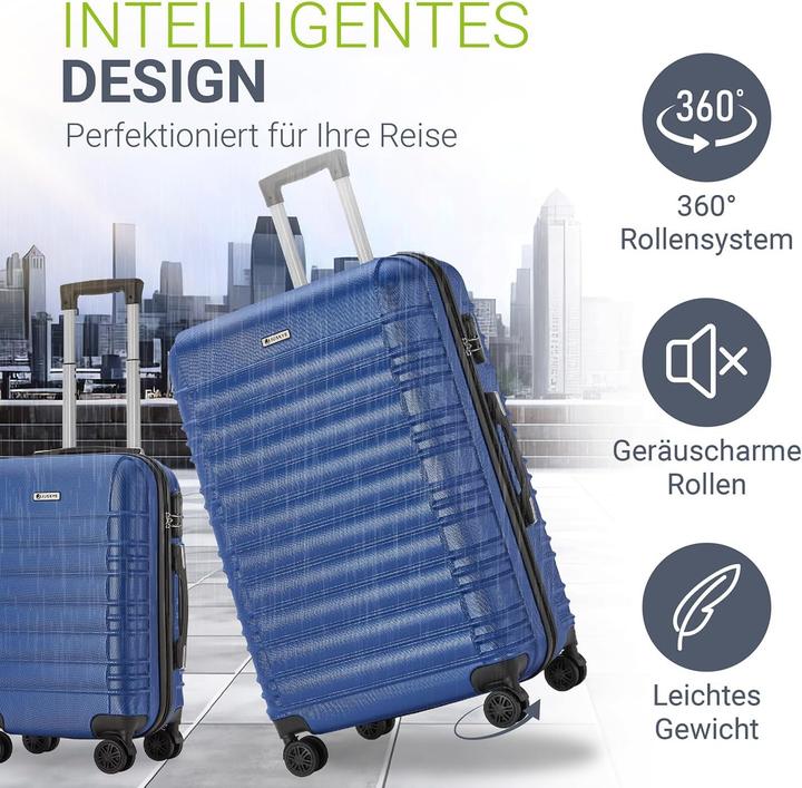 Immagine prodotto Juskys Hartschalen-Kofferset (55 l)