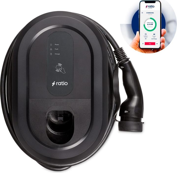 Immagine prodotto Ratio Electric io6 Laadstation 5 meter vaste laadkabel 3 fase 16-32A (Tipo 2, 22 kW, 32 A)