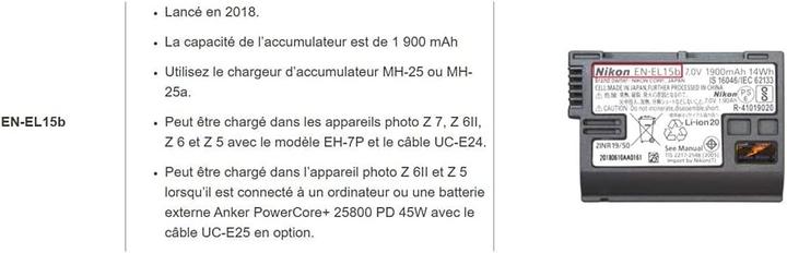 Immagine prodotto Nikon Batteria agli ioni di litio EN-EL15C (Batteria della fotocamera)