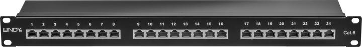 Produktbild Lindy Cat.6 Patchpanel 24p STP 1HE, schwarz
