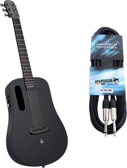 Actual product image Lava Music Guitar Me Air 36 inch Space Black with cable (Acoustic guitar, Airsonic (carbon fibre composite))