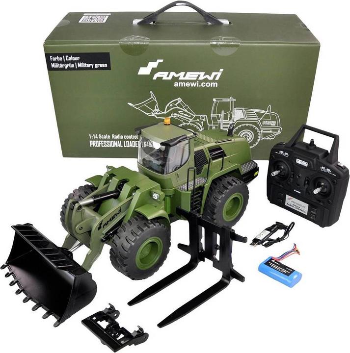 Actual product image Amewi Wheel loader G485E ME Military (RTR Ready-to-Run)