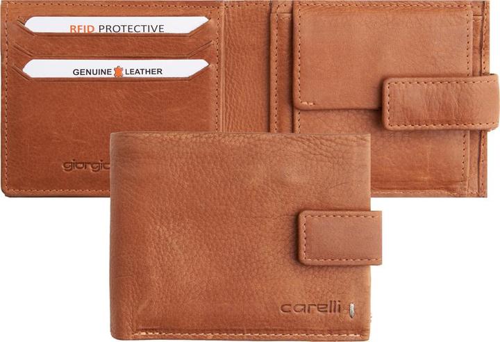 Actual product image Giorgio Carelli Billfold w safety closure, RFID
