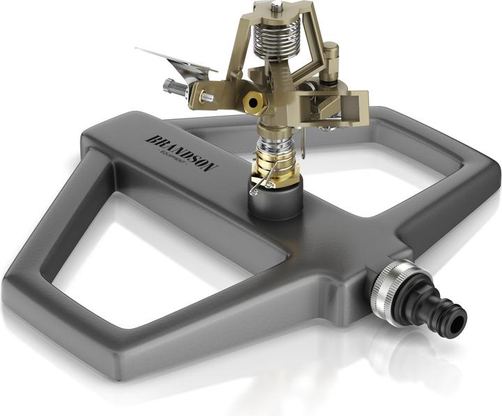 Brandson Metall Rasensprinkler, 360° Kreisregner, Impulskreisregner, Flächen bis 314 m², Gardena-kompatibel (Arroseur circulaire)