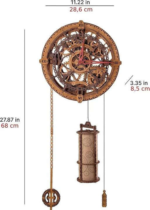 Produktbild WoodenCity WOODEN CITY 3D-Holzpuzzle - Industrielle Wanduhr im Vintage-Stil