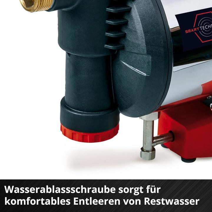 Produktbild Einhell Hauswasserautomat GE-AW 1144 SMART (rot/schwarz, 1.100 Watt, App-Steuerung) (Hauswasserpumpe)
