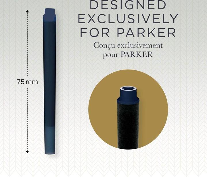 Produktbild Parker Pen Quink - Tintenpatrone - permanent - Blauschwarz - Packung mit 5 - für IM Jotter Sonnet Urban (Blau, Blau / Schwarz, Blau-schwarz, Gray, Grey, Schwarz, Schwarz-Blau, 5x)