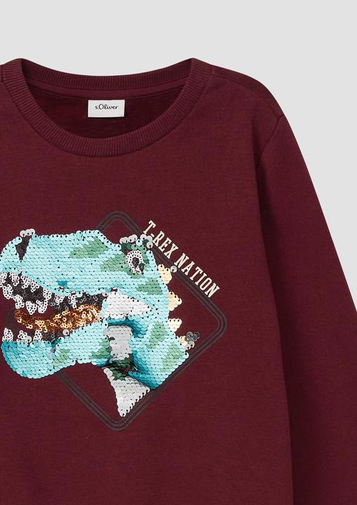 Produktbild s.Oliver Sweatshirt Sweatshirt mit Wendepailletten mit kuscheliger Innenseite (98)