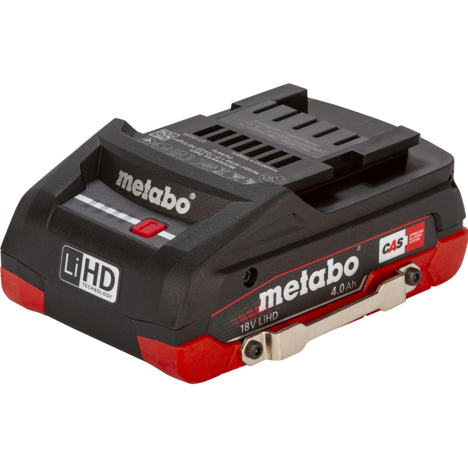 Metabo, Batteria + Caricatore, Batteria per utensili DS LIHD 18 V 4.0 Ah (18 V)