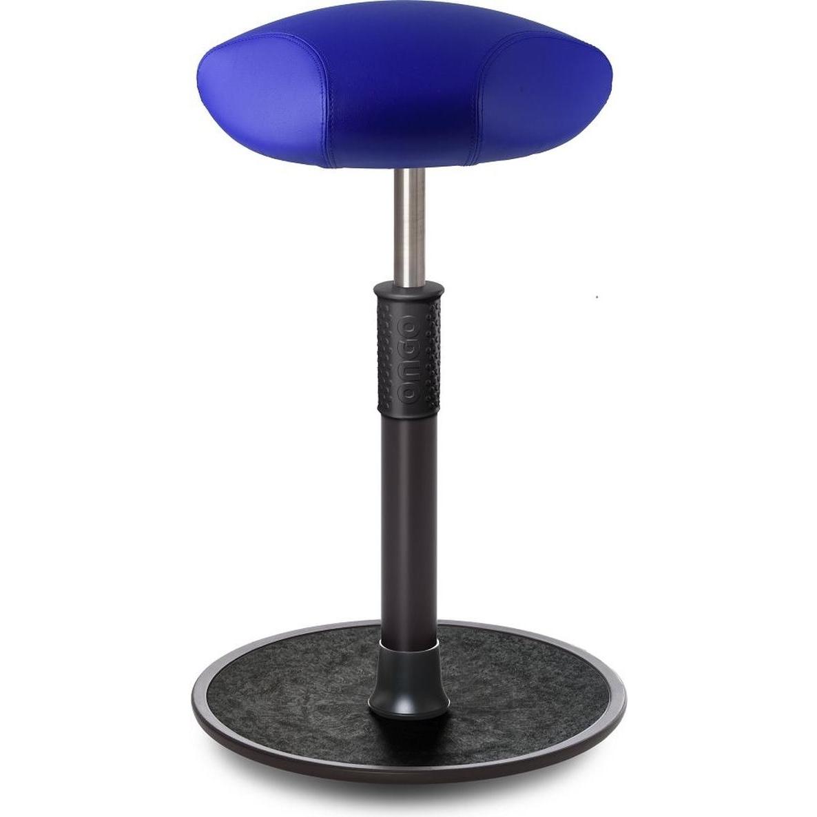 Ongo, Bürostuhl, Sitz- Stehhocker Free Tall Triangel skai Kunstleder blau schwarz /schwarz