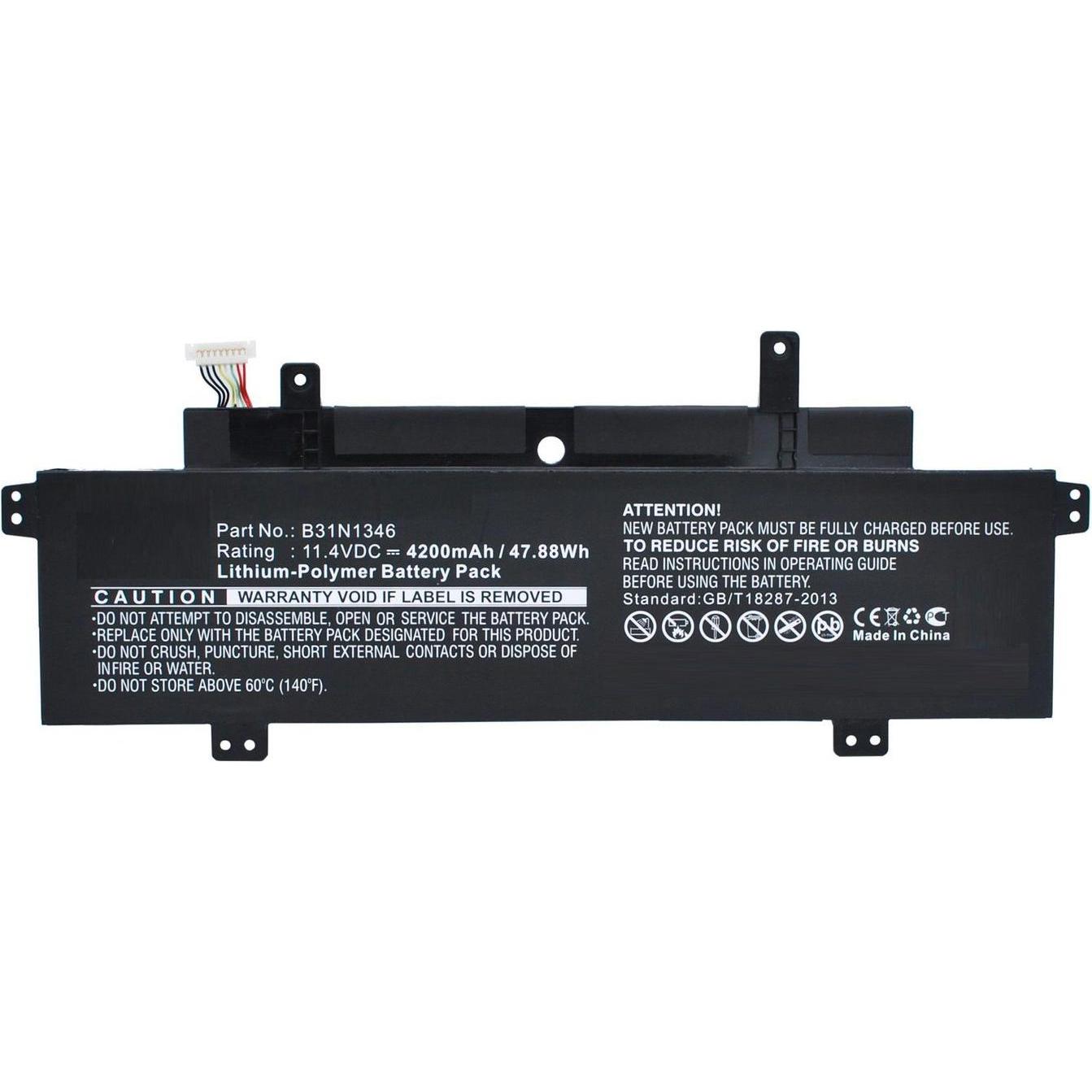 CoreParts Laptop Battery for Asus (1 Zellen, 4200 mAh), Notebook Akku, Schwarz