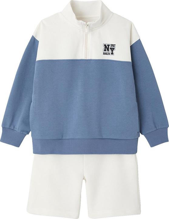 Image du produit Vertbaudet Ensemble garçon : sweat zippé et bermuda NY Brooklyn (128)