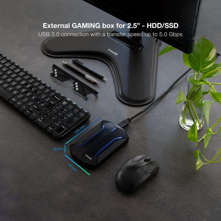 Produktbild Tooq Technology CAJA EXTERNA GAMING 2,5" SATA USB 3.1 GEN1 RGB (2.5")