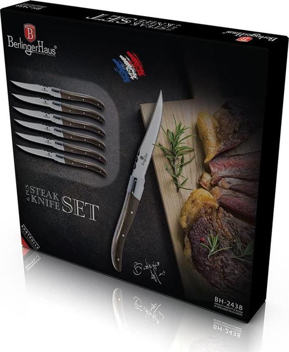 Produktbild BerlingerHaus 6-teiliges Messerset mit antikem Laguiole Holzgriff