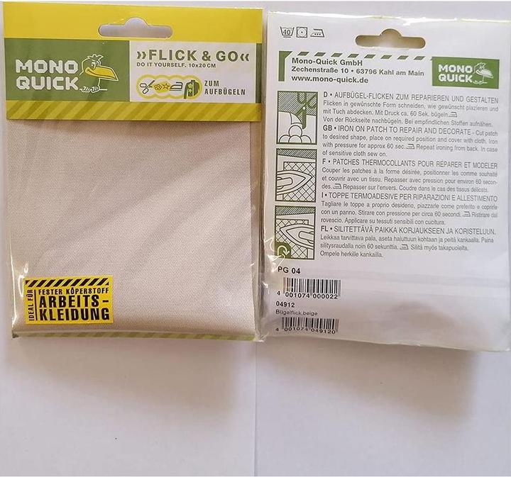 Produktbild Mono Quick Bügelflick "Extra stark" (1 Stk., 20 x 10 cm)